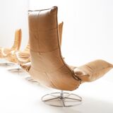 Wammes  cognac leather lounge chairs by Gerard Van Den Berg  for Montis 1978