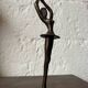 Small bronze dancer in 1980s modernist style.