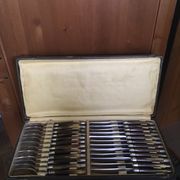 Series of dessert cutlery in stainless steel "with two lions"