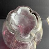 Colored blown glass jug attributed to Legras