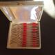 12 snail forks, silver metal