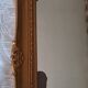 Mirror rectangular wood base and plaster moldings 1920 32x38cm