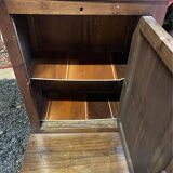 Old Prie-Dieu wooden cabinet with lectern and cross in relief