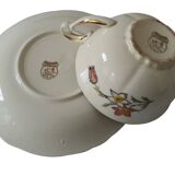 Saverne Céranord Saint Amand Semi Vitrified Tea Service 12 Pieces 1960s