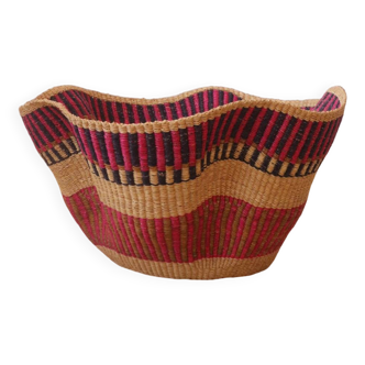 Handmade colorful bohemian African Bolga Basket Suspension