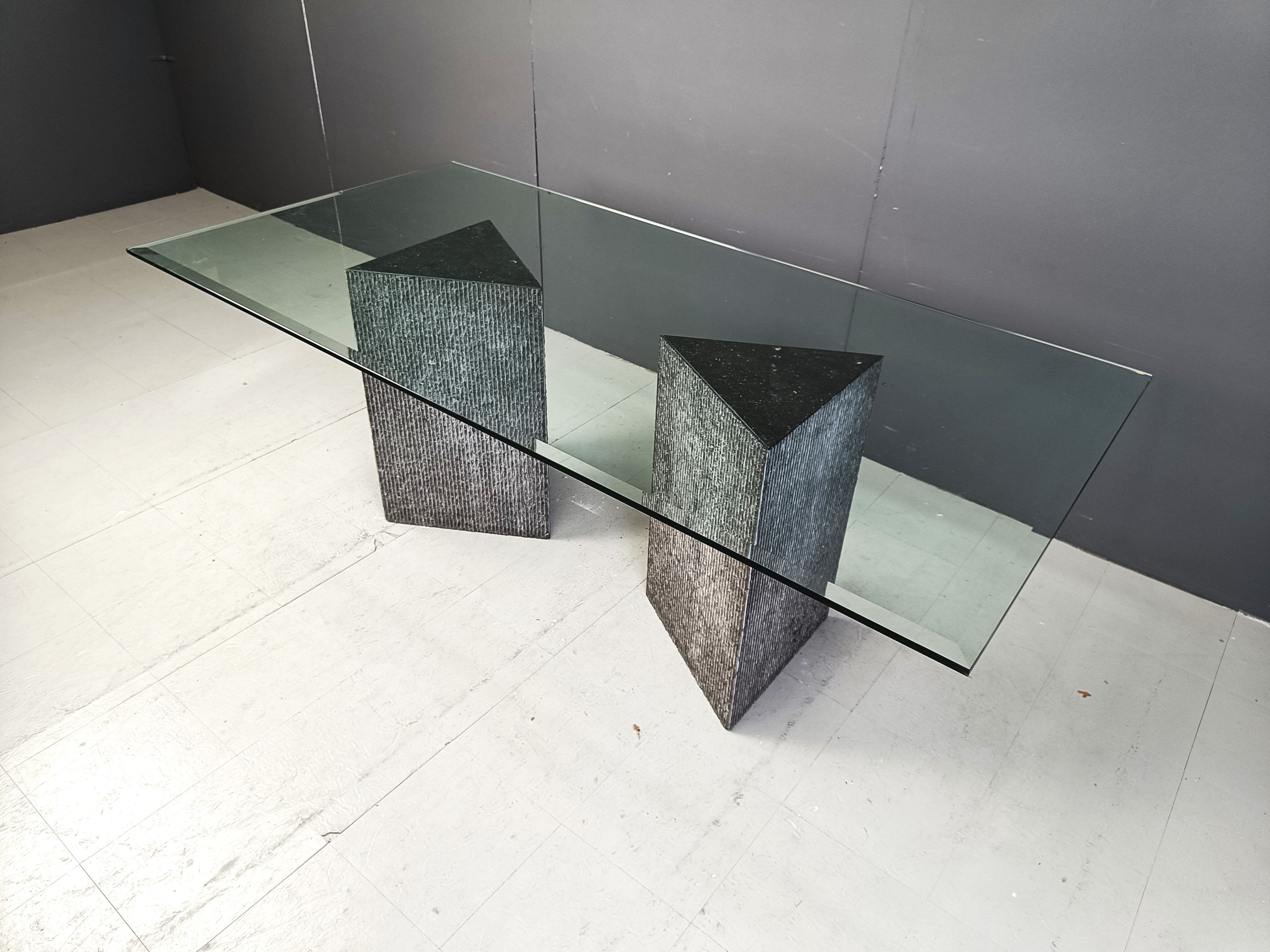 Vintage brutalist dining table, 1970s