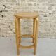 High stool in light wood, 60s