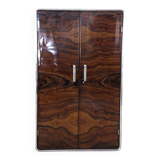 Bauhaus Wardrobe in Palisander Optic, Steel Tube and Chrome, Germany, 1930s