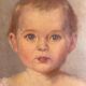 Portrait d'un bébé, jeune enfant du XIXème siècle