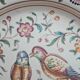 Large vintage plate with bird decor – signed Outeiro