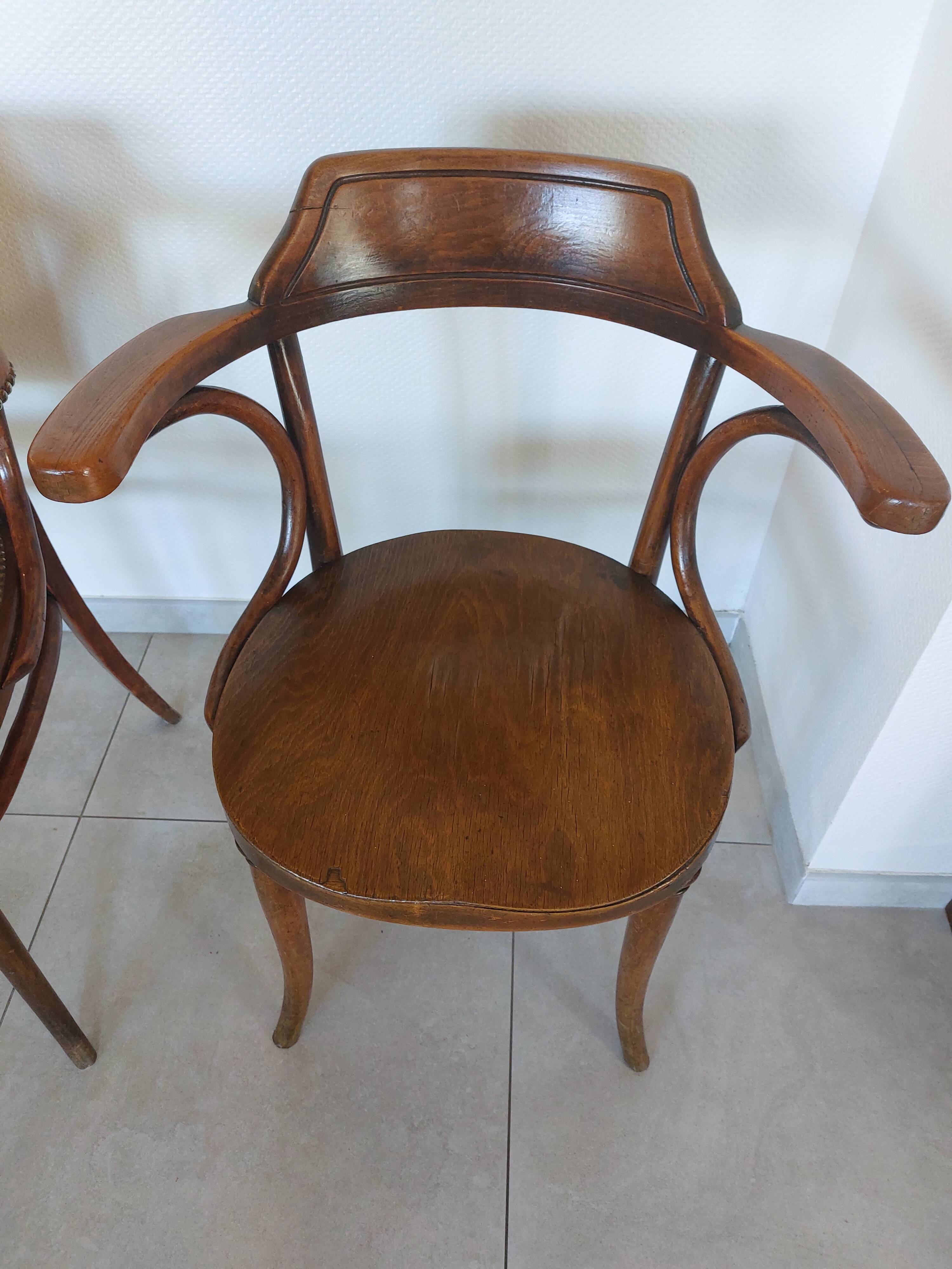 2 vintage Thonet armchairs