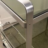 Rolling table in italian vintage aluminum by Martini and Rossi 1970