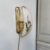 Vintage applique with 1980 glass lampshade