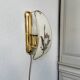 Vintage applique with 1980 glass lampshade