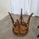 Pair of Vintage Bentwood Stools / Thonet Style / Upholstered Seat in Blue
