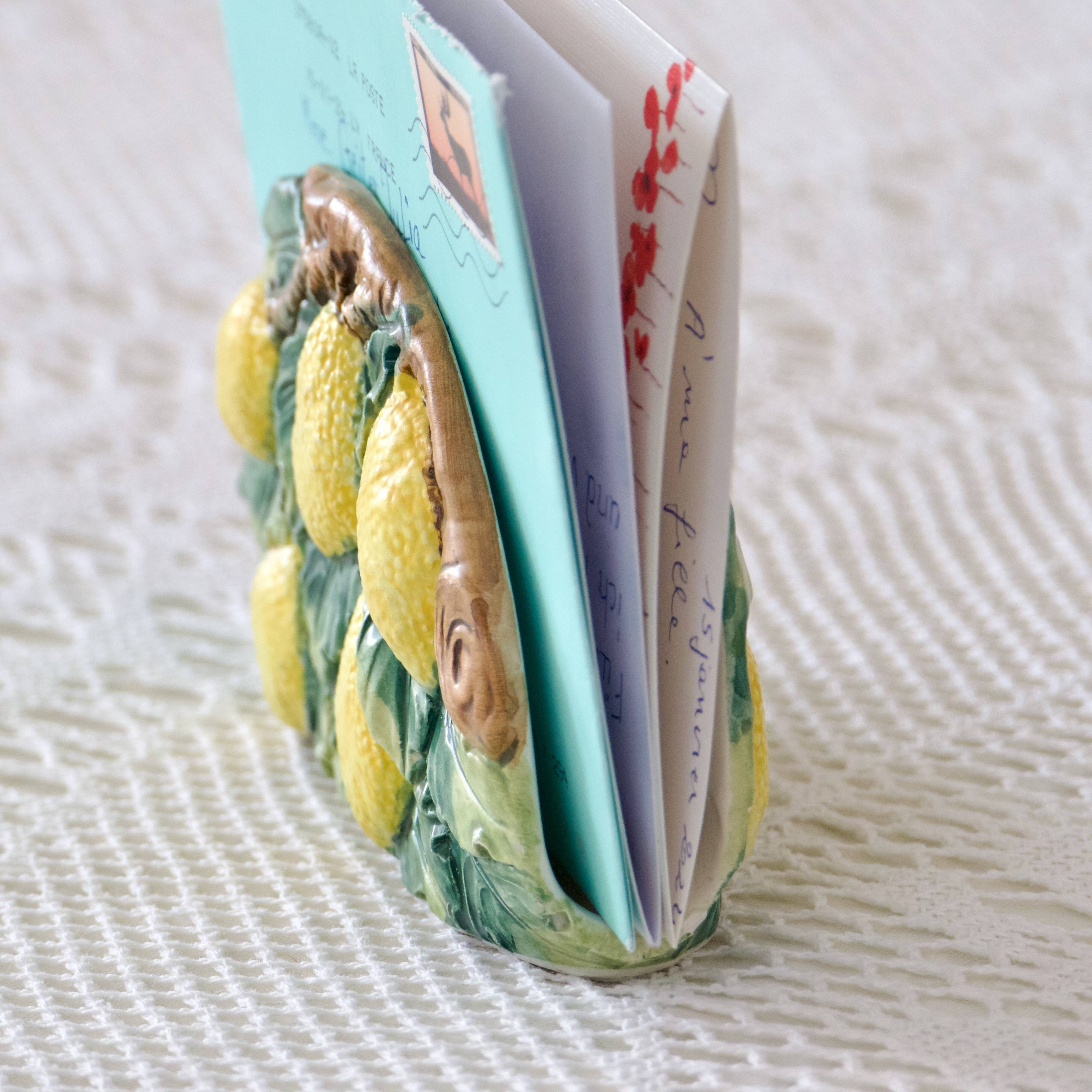 Bassano lemon slip napkin holder