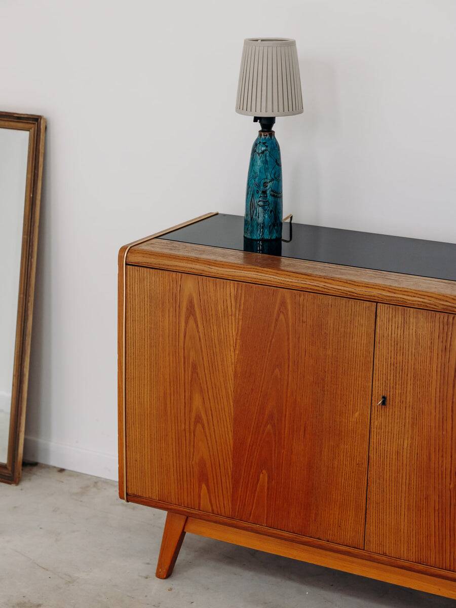 Low wooden sideboard by Bohumil Landsman and Hubert Nepozitek