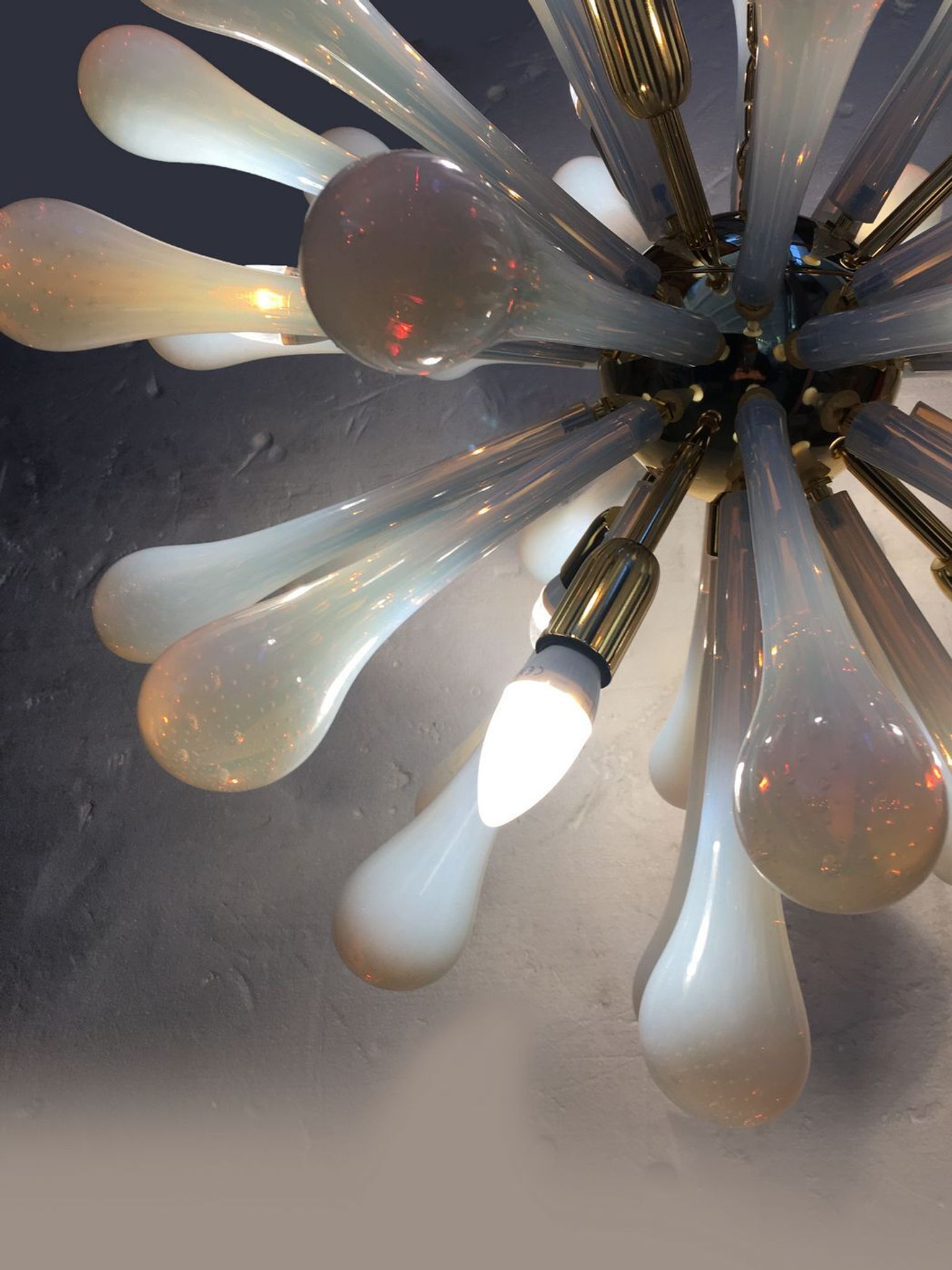 Lustre Drops en verre de Murano