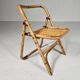 Set of 4 Dal Vera bamboo folding chairs, brass details, Italy, 1960s.