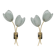 Pair of Tulips Murano Glass and Brass Sconces