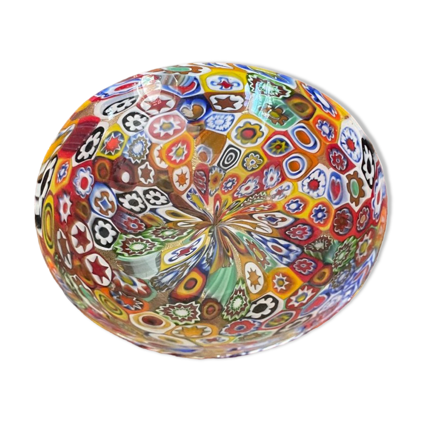 Vintage Murano millefiori storage cup