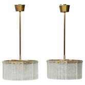 Paul Kedelv lampes Model No "the tree" pour Faglaviks Glasbruk Suède 1960
