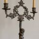 Antique bronze chandelier with putto, 19th century.
