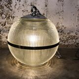 Silver Holophane ball pendant