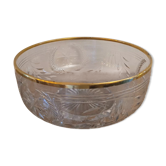Chiseled crystal salad bowl