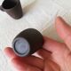 Set of three matte brown ceramic cups for dolls' play kitchen