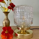 Vintage glass globe table lamp