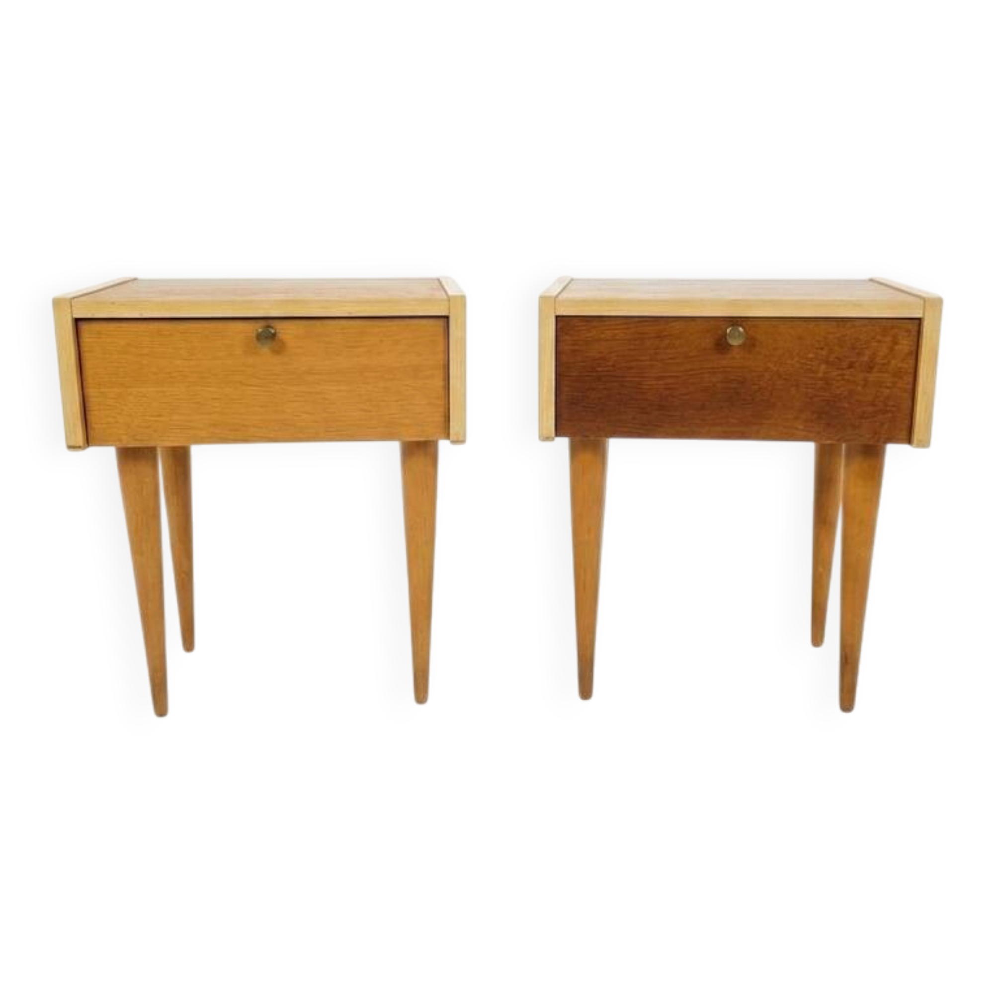 Pair of oak bedside tables from the 1960s.