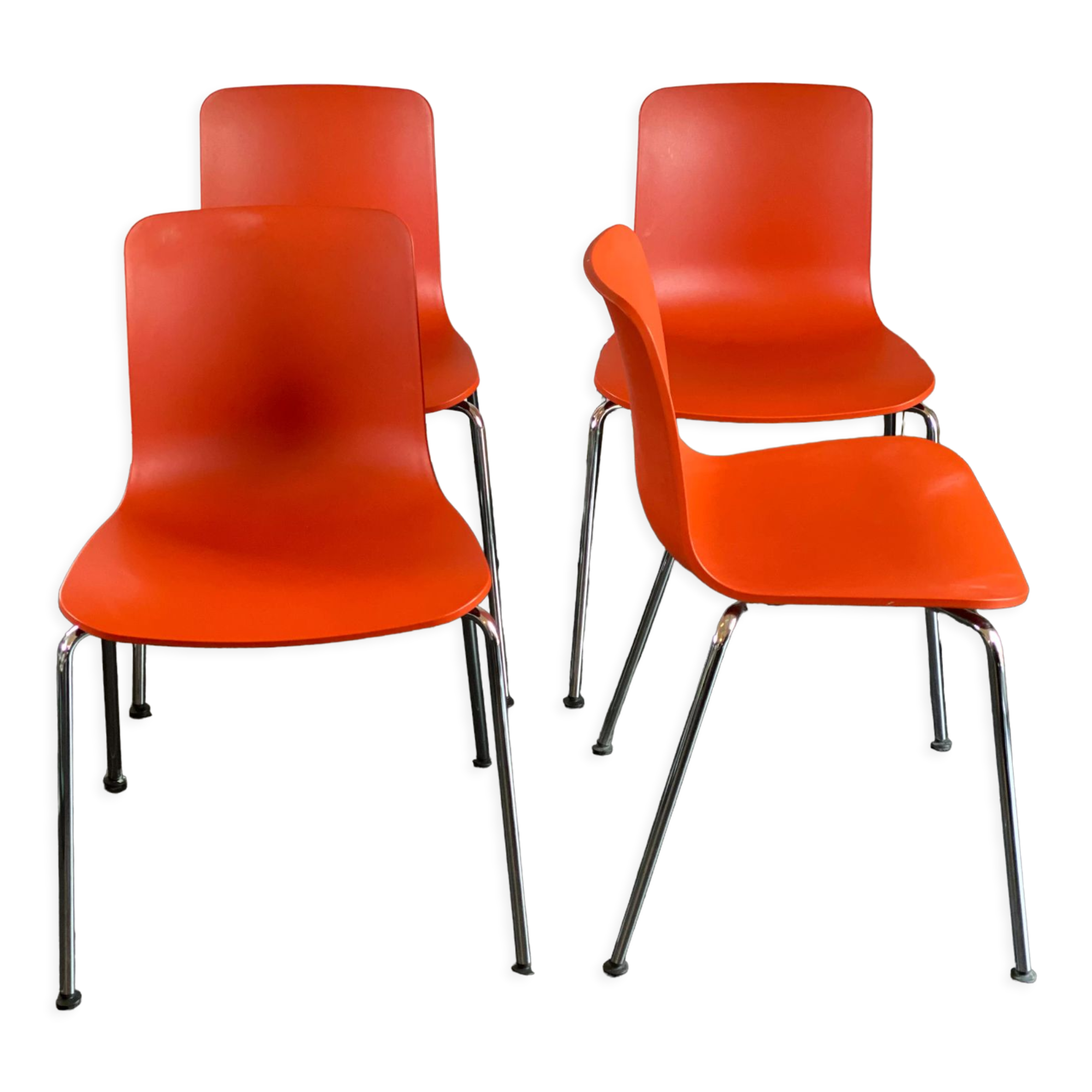 Set of four Vitra HAL chairs
