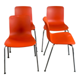 Set of four Vitra HAL chairs
