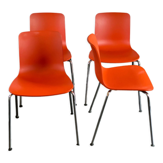 Set of four Vitra HAL chairs