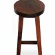Handcrafted Vintage High Stool Solid Wood Hand-Carved