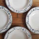 Set of 4 Badonviller soup plates