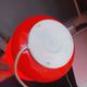 Lampe champignon space age en verre opalin
