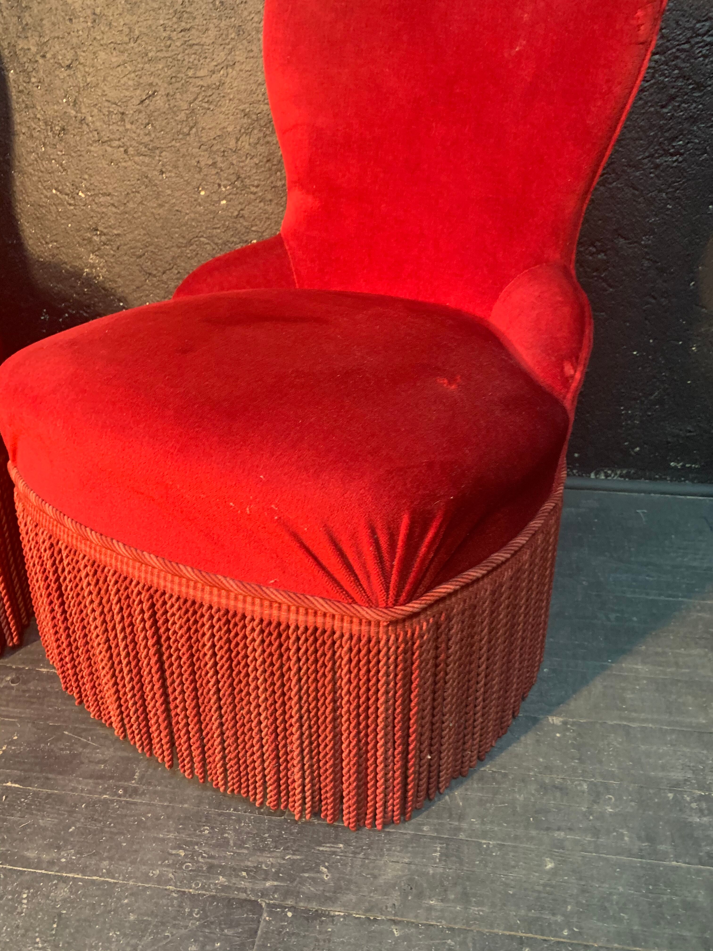 Paire de fauteuils crapaud