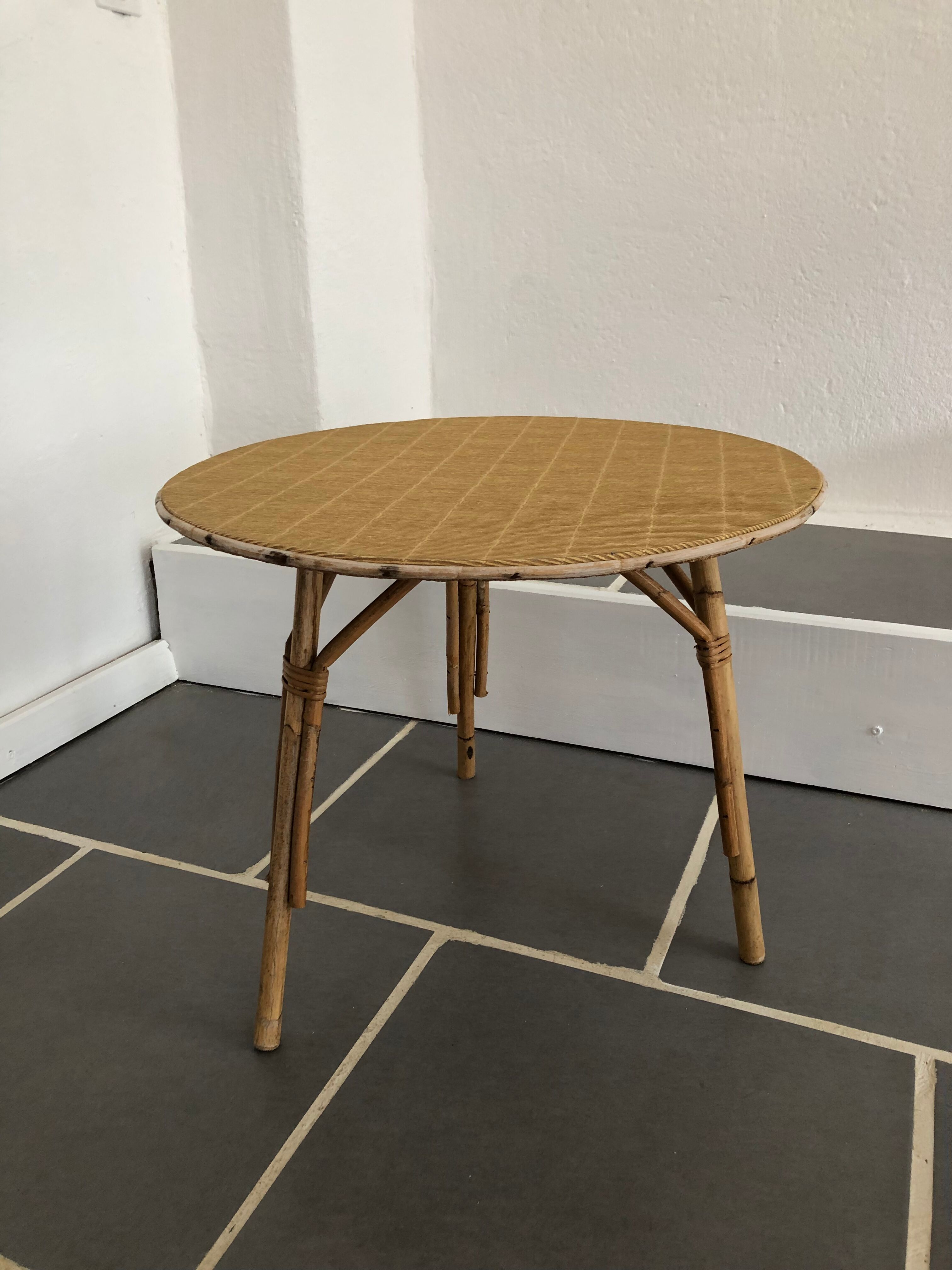 Vintage rattan coffee table
