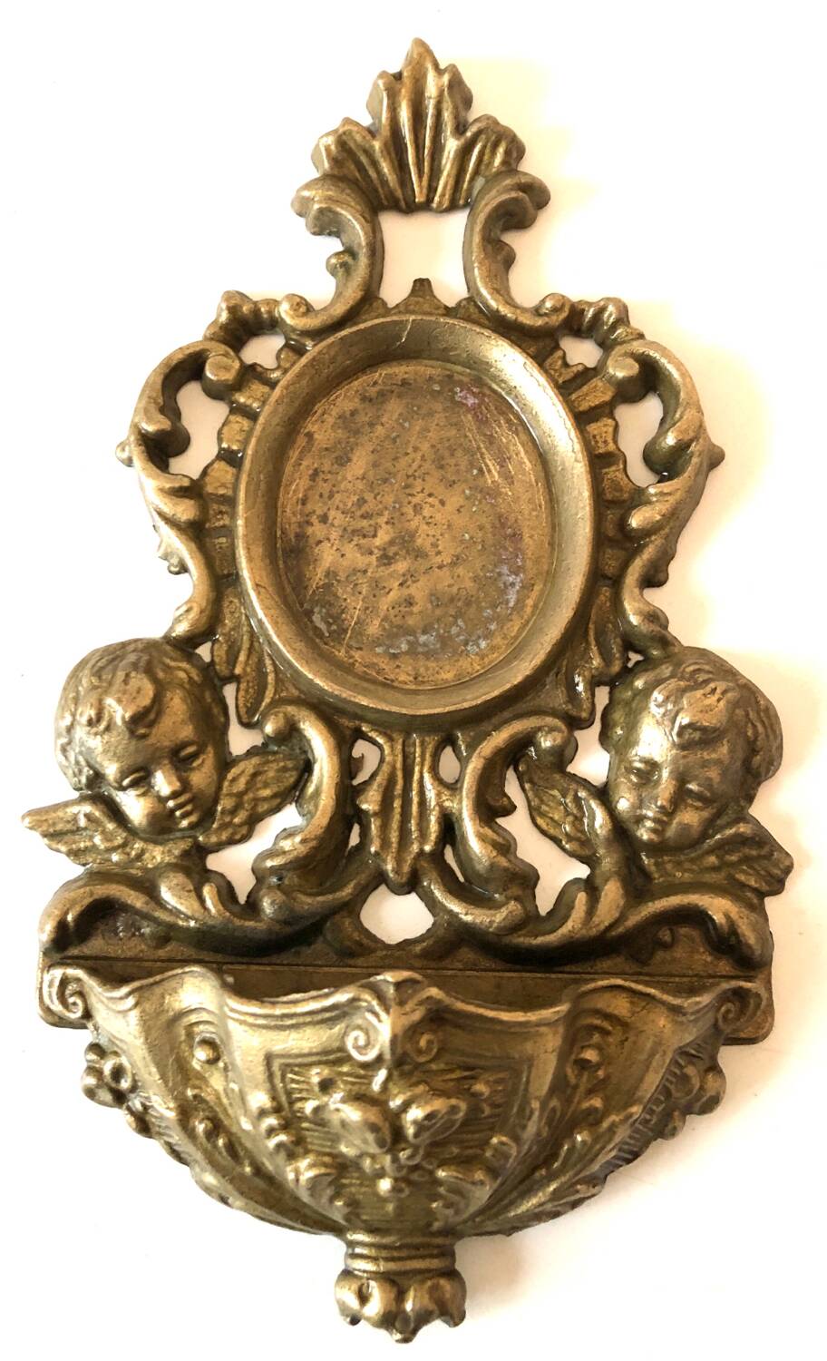 Golden Metal Angels Holy Water Font