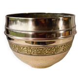 Large vintage brass planter