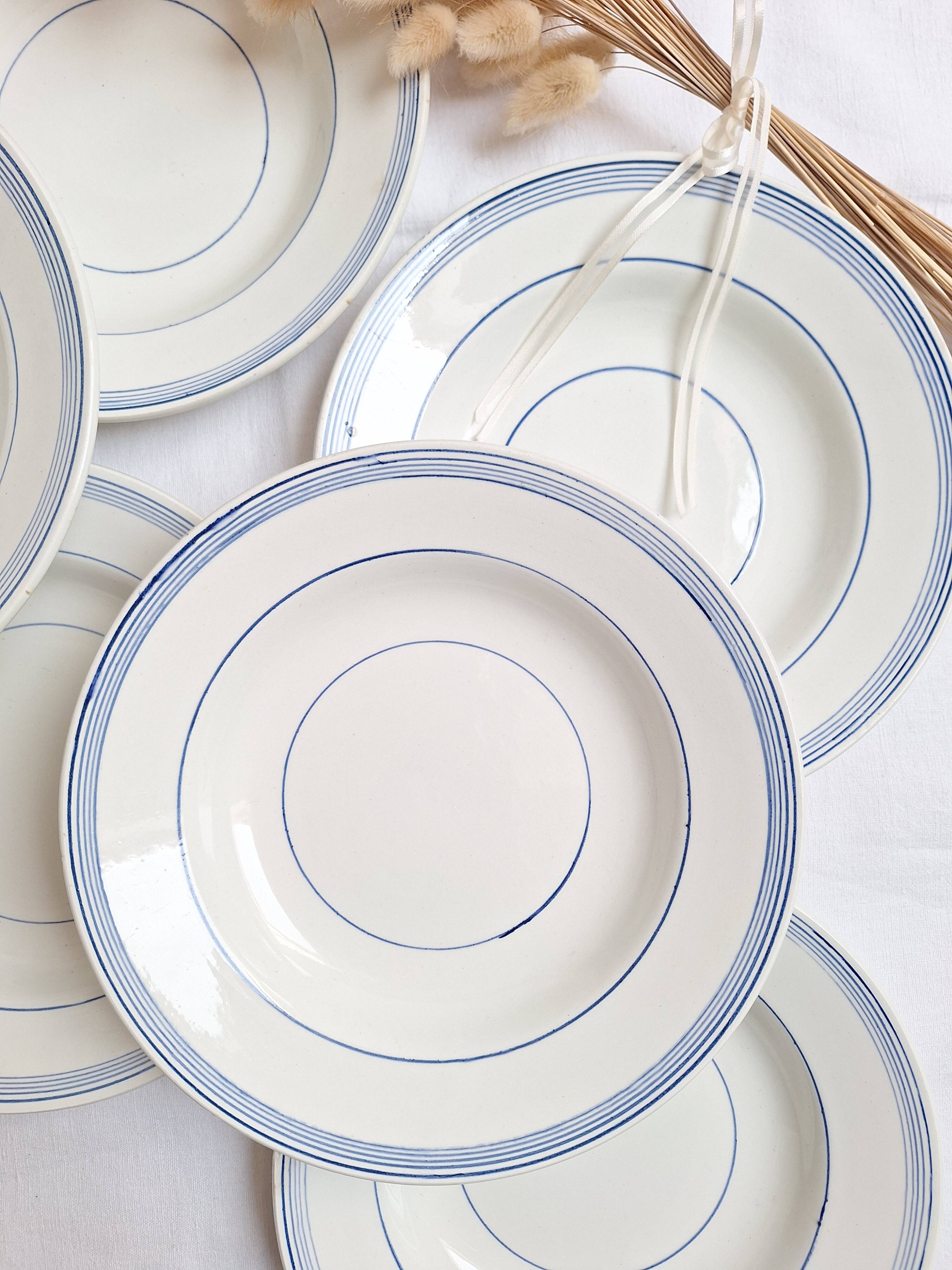 Deep plates / Salad plates St Amand blue