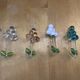 Set of 4 vintage murano glass knife rests grape cluster