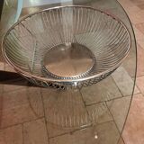 Silver metal fruit basket