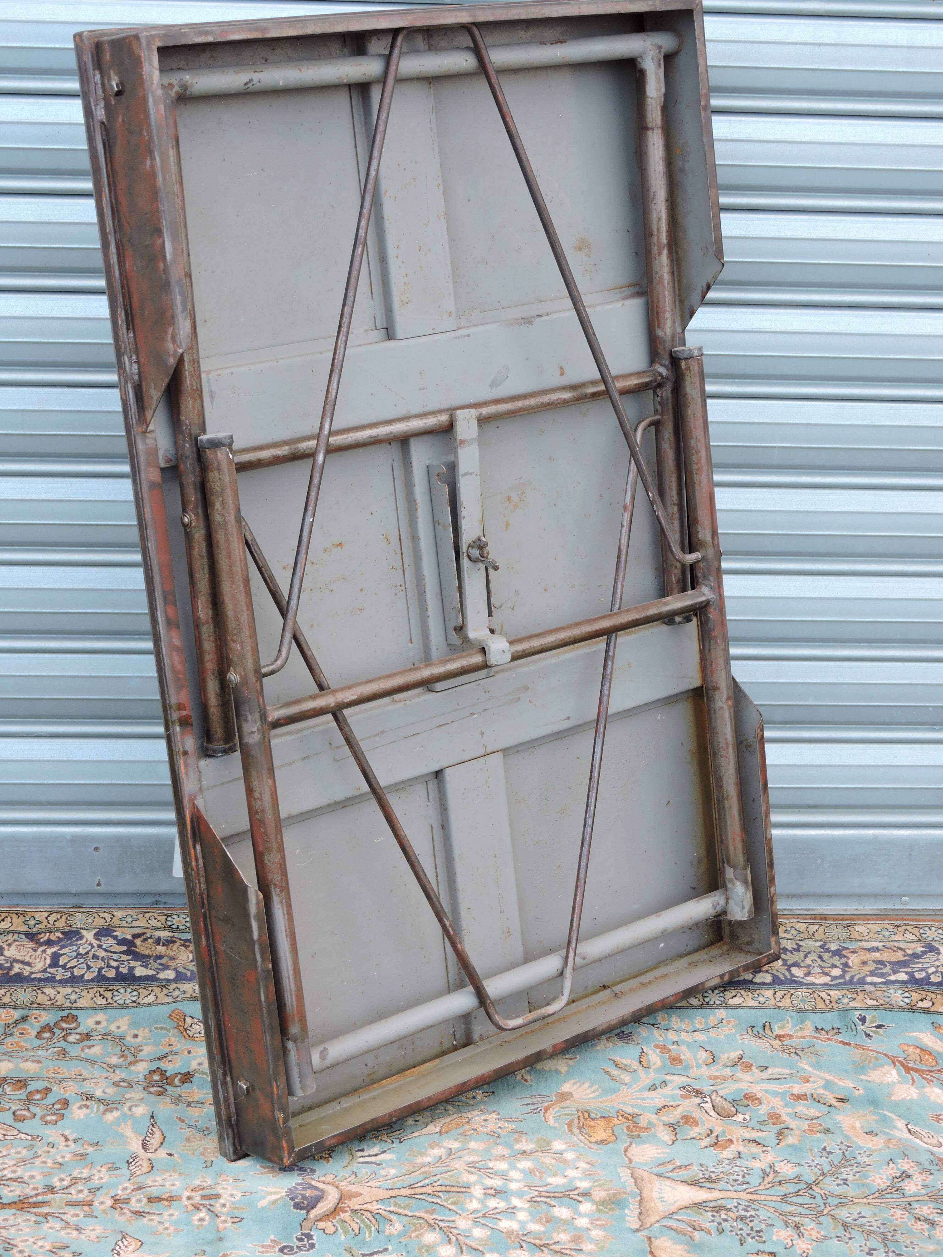 Former plumber folding workshop set restored industrial office table