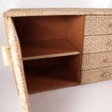 Woven rush sideboard
