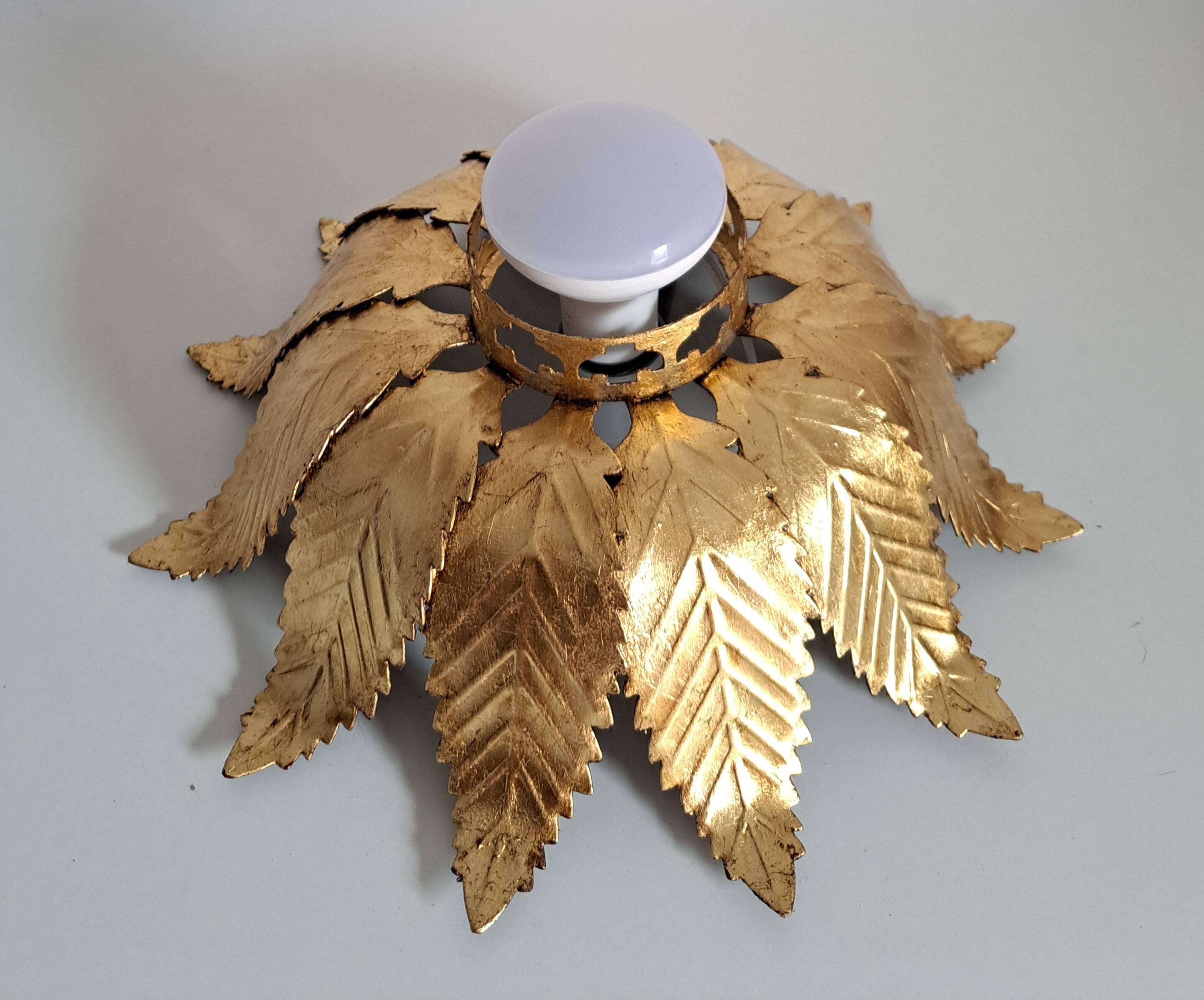 Gold metal ceiling light