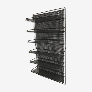 50s shop perforated metal wall shelf