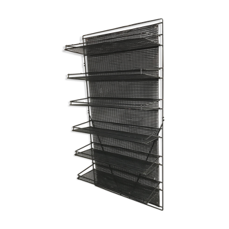 50s shop perforated metal wall shelf